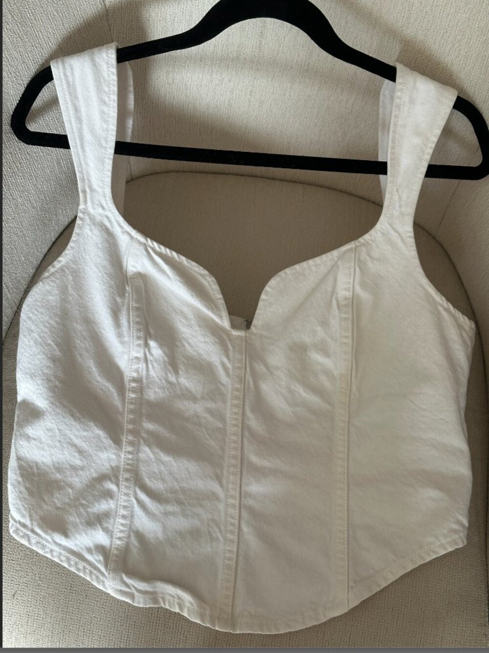 Mara Hoffman NWT Cropped Corset Milla Denim Top
Size 8 MSRP $350